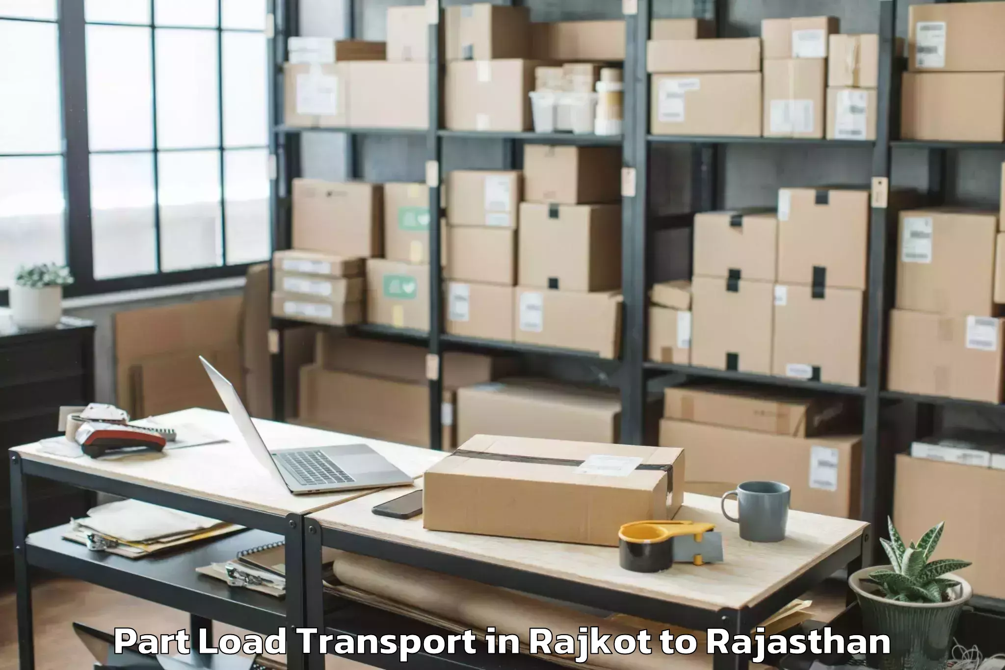 Get Rajkot to Indragarh Part Load Transport